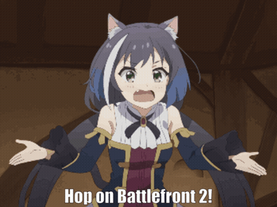 Girl With Cat Ear Saying Hop On Battlefront 2 GIF