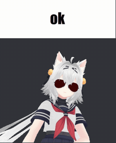 Girl With Cat Ear Saying OK GIF