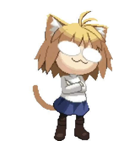Girl With Cat Ears Sticker