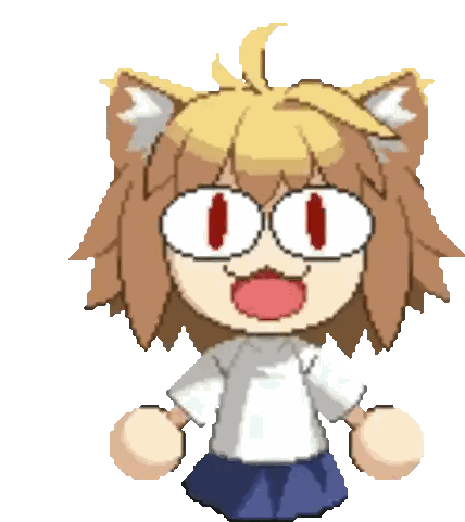 Girl With Cat Ears And Big Red Eyes Sticker
