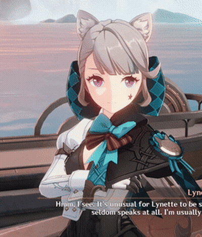 Girl With Cat Ears And Bow Tie Talking GIF