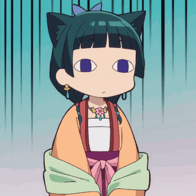 Girl With Cat Ears And Flower Necklace GIF