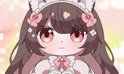 Girl With Cat Ears And Flowers GIF