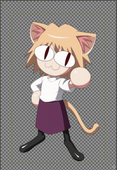 Girl With Cat Ears And Glasses GIF