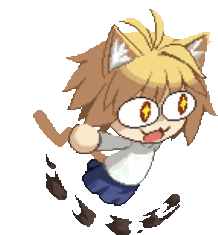 Girl With Cat Ears And Glasses Sticker