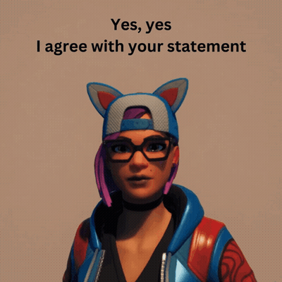 Girl With Cat Ears And Glasses Saying Yes GIF