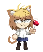 Girl With Cat Ears And Lollipop Sticker