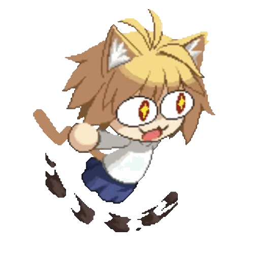 Girl With Cat Ears And Red Eyes Sticker