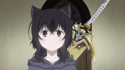 Girl With Cat Ears And Sword GIF