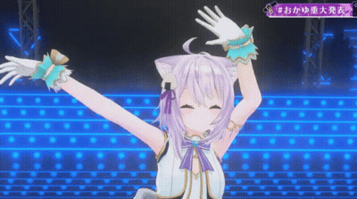 Girl With Cat Ears Dancing On Stage GIF