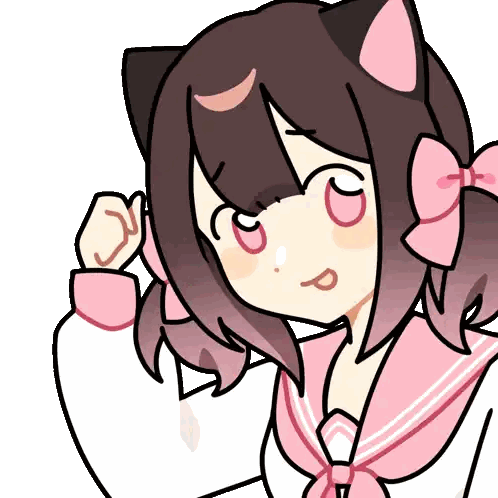 Girl With Cat Ears Sticker