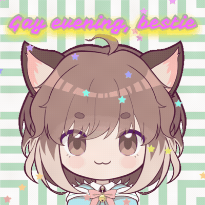 Girl With Cat Ears Saying Day Evening Bestie GIF