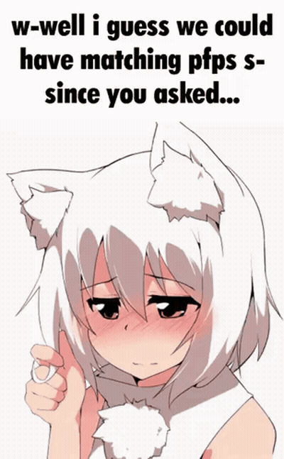 Girl With Cat Ears Saying W-Well I Guess GIF