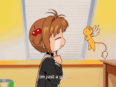 Girl With Cherry In Hair Saying Im Just A Girl GIF