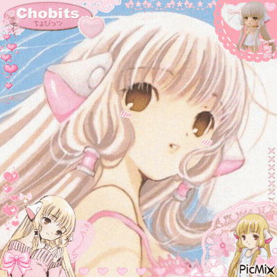 Girl With Chobits Text GIF