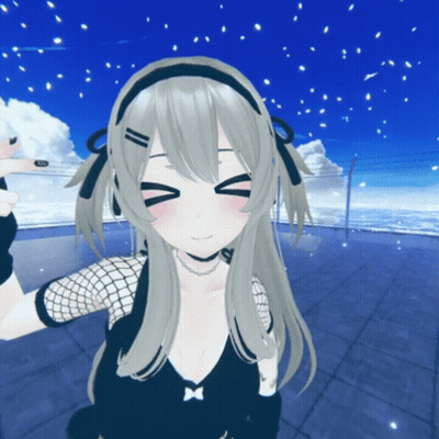 Girl With Choker And Fishnet Sleeves Taking Selfie Eyes Closed GIF