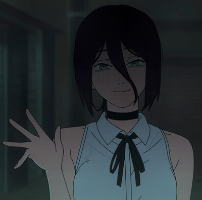 Girl With Choker Giving Peace Sign GIF