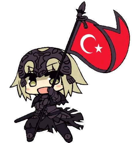 Girl With Crescent Moon Flag Sticker