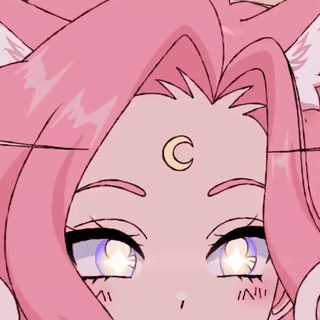 Girl With Crescent Moon On Head GIF