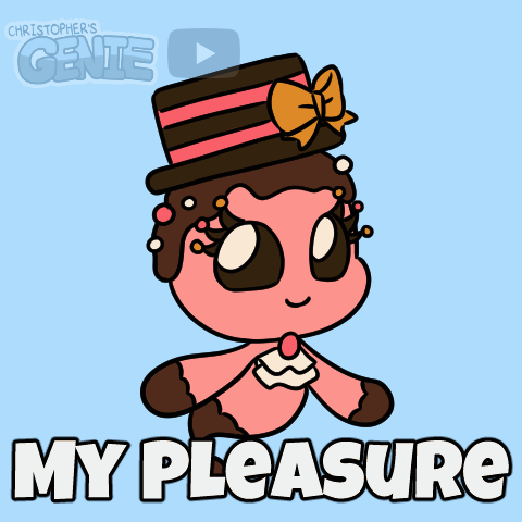 Girl With Crown And Words My Pleasure GIF