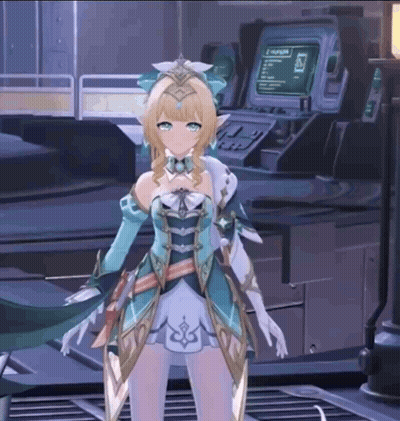 Girl With Crown In Front Of Computer Saying A GIF