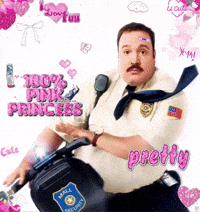 Girl With Curly Hair Says We're In Purple Letters GIF
