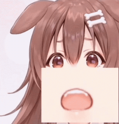 Girl With Dog Ear And Bones In Hair GIF