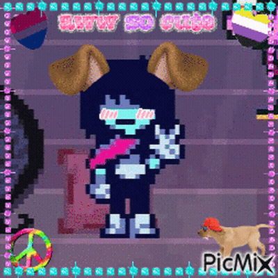 Girl With Dog Ears And Peace Sign Picmix GIF