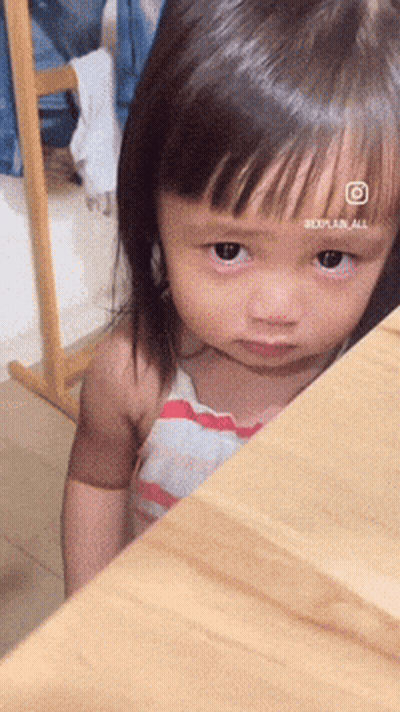 Girl With @Dplus Sticker On Forehead GIF
