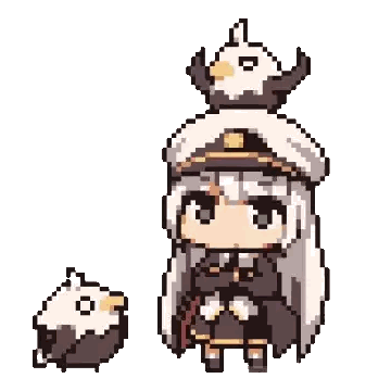 Girl With Eagle And Small Bird Sticker