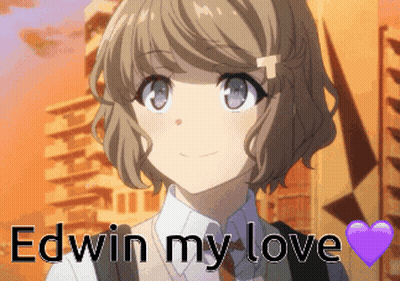 Girl With Edwin My Love GIF