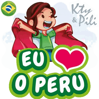 Girl With Eu O Peru Sticker