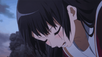Girl With Eyes Closed And Mouth Open GIF
