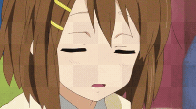 Girl With Eyes Closed And Mouth Open GIF