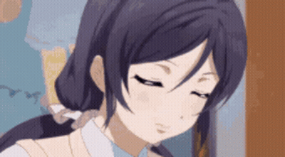 Girl With Eyes Closed GIF