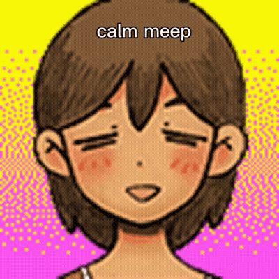Girl With Eyes Closed Saying Calm Meep GIF