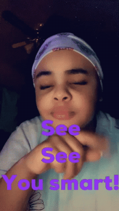 Girl With Eyes Closed See See You Smart GIF