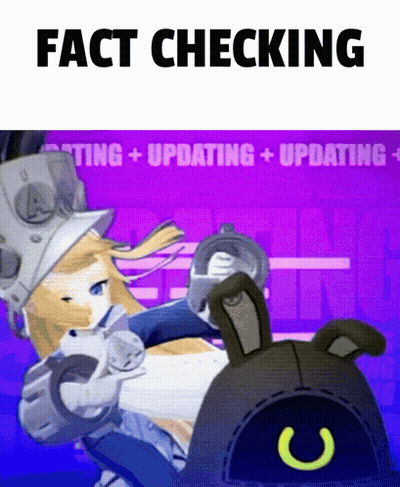 Girl With Fact Checking Text GIF