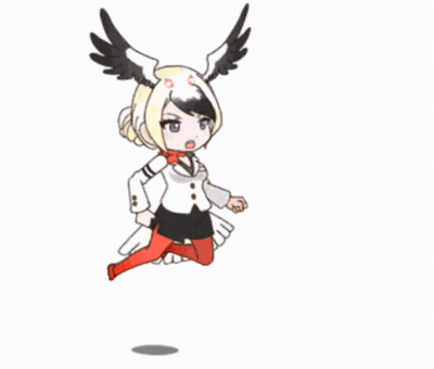 Girl With Feather Feet GIF