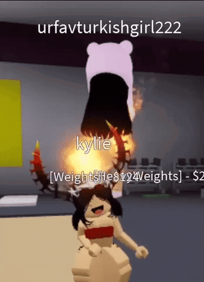 Girl With Fire Coming Out Of Feet GIF