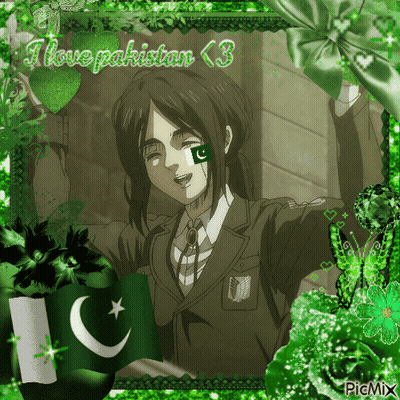 Girl With Flag On Face Saying I Love Pakistan GIF
