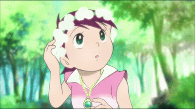 Girl With Flower Crown And Necklace GIF