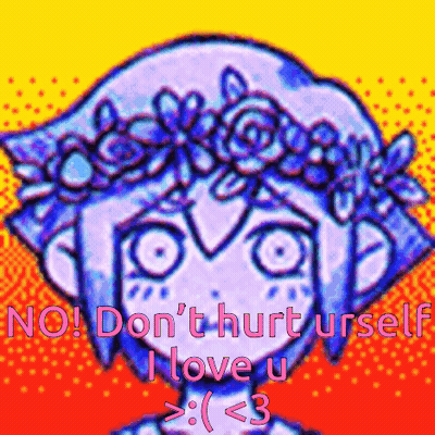 Girl With Flower Crown No Don't Hurt Yourself GIF