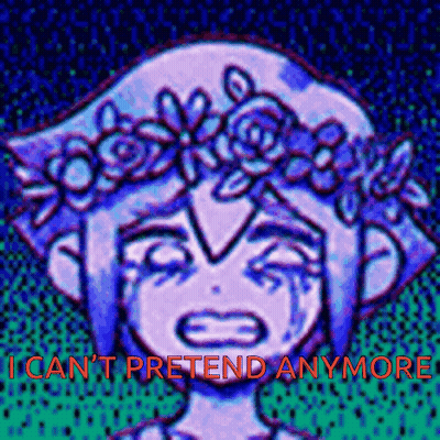 Girl With Flower Crown Saying I Can't Pretend Anymore GIF