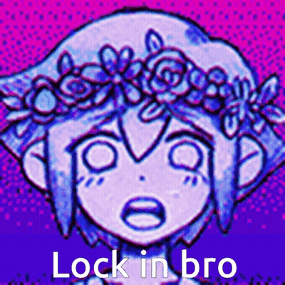 Girl With Flower Crown Saying Lock In Bro GIF