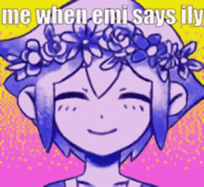Girl With Flower Crown Says Me When Emi Says Ilv GIF