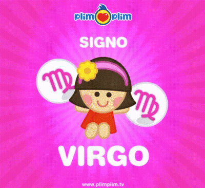 Girl With Flower In Hair And Virgo Sign GIF