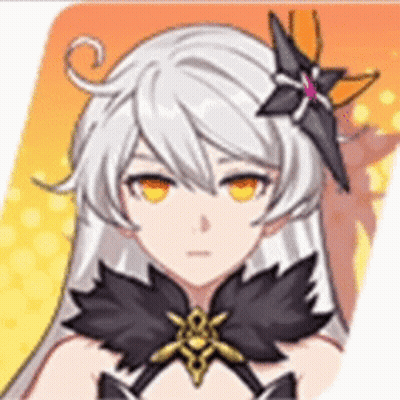 Girl With Flower In Hair And Yellow Eyes GIF