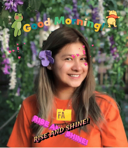 Girl With Flower in Hair Rise and Shine