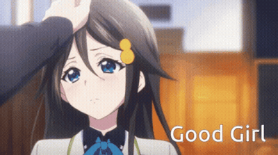 Girl With Flower Patted By Man Good Girl GIF